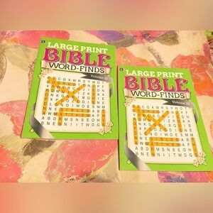 ❤️Kappa Large Print Word Finds Puzzle Lot of 2 Volume 23 English